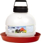 Farm Tuff Top Fill Plastic Poultry and Game Bird Fountain, 3 Gallon Capacity