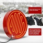 KHEARPSL 2Pcs Heated Chicken Waterer for Winter 6L Heated Poultry Waterer Automatic Chicken Water Feeder Dispenser Fountain Heated Waterer for Duck Chicken Birds