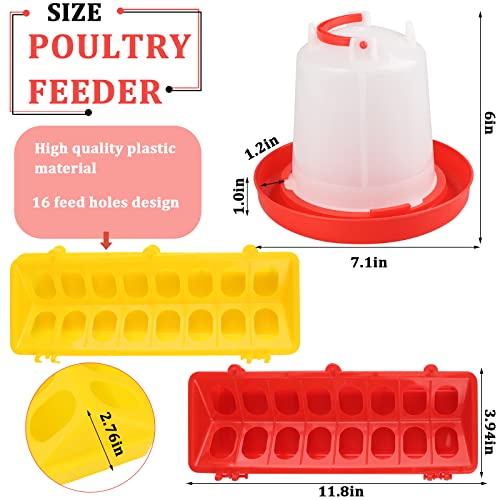 6-Pack Flip Top Small Poultry Feeder Set