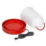 KHEARPSL 2Pcs Heated Chicken Waterer for Winter 6L Heated Poultry Waterer Automatic Chicken Water Feeder Dispenser Fountain Heated Waterer for Duck Chicken Birds