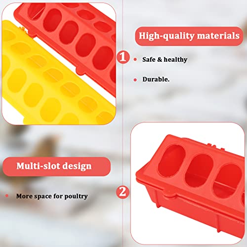 6-Pack Flip Top Small Poultry Feeder Set
