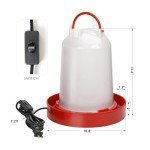 KHEARPSL 2Pcs Heated Chicken Waterer for Winter 6L Heated Poultry Waterer Automatic Chicken Water Feeder Dispenser Fountain Heated Waterer for Duck Chicken Birds
