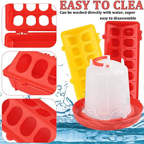 6-Pack Flip Top Small Poultry Feeder Set