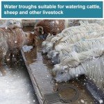 KNEOYR 500W De-icer Submergible Bird Bath Heater Aluminum Cast for Livestock Poultry Horses, Cows, Birds, Wildlife Drinking Indoor Outdoors in Winter with 10 Foot Cord Birdbath Water Heater