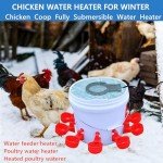 KNEOYR 500W De-icer Submergible Bird Bath Heater Aluminum Cast for Livestock Poultry Horses, Cows, Birds, Wildlife Drinking Indoor Outdoors in Winter with 10 Foot Cord Birdbath Water Heater