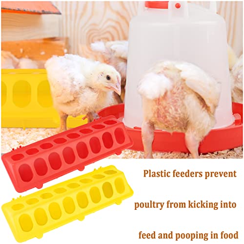 6-Pack Flip Top Small Poultry Feeder Set
