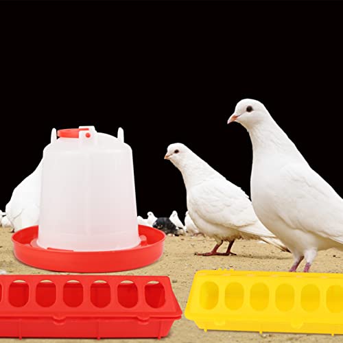 6-Pack Flip Top Small Poultry Feeder Set