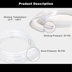 YOUHO 20 Feet PVC- 1/2" ID Clear Vinyl Tubing Food Grade Multipurpose Tube for Beer Line, Kegerator, Wine Making, Aquaponics, Air Hose
