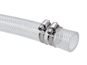 1/2" ID x 3/4" OD - 10 Ft High Pressure Braided Clear PVC Vinyl Tubing Flexible Vinyl Tube, Heavy Duty Reinforced Vinyl Hose Tubing