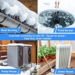 2 Packs Thermostatically Controlled Outlet, On at 32°F/Off at 50°F Plug in Thermostat Controlled Outlet Switch for Heater, Waterproof Temperature Control Outlet Extension Cord for Freeze Protect