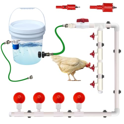 Automatic Poultry Waterer System with PVC Kit