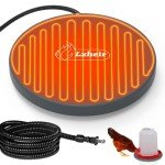 Lxheir Chicken Water Heater, 13'' Heated Base for Metal Plastic Poultry Founts Waterer 3-5 Gallons, Poultry Water Heater Base for Chicken Turkey Goose Duck Pigeon Drinker in Winter Grey