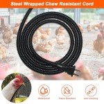 Lxheir Chicken Water Heater, 13'' Heated Base for Metal Plastic Poultry Founts Waterer 3-5 Gallons, Poultry Water Heater Base for Chicken Turkey Goose Duck Pigeon Drinker in Winter Grey