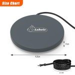 Lxheir Chicken Water Heater, 13'' Heated Base for Metal Plastic Poultry Founts Waterer 3-5 Gallons, Poultry Water Heater Base for Chicken Turkey Goose Duck Pigeon Drinker in Winter Grey