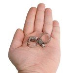 Penck 12 Pack 1/2'' - 3/4'' Hose Clamps Stainless Steel Clamps Worm-Gear Hose Clamp, Miniature Power-Seal Worm-Drive Kit, 13-19mm Range