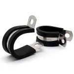 ZIPCCI 3/4 Inch Cable Clamp, 20 Pack Stainless Steel Wire Clamp for Pipe, Hose, and Cable Protection with Metal Rubber Clips (20mm)