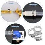 Penck 12 Pack 1/2'' - 3/4'' Hose Clamps Stainless Steel Clamps Worm-Gear Hose Clamp, Miniature Power-Seal Worm-Drive Kit, 13-19mm Range