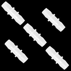 ANPTGHT Plastic Hose Barb Fitting 1/2" x 1/2" Pipe Connectors Joint Splicer Mender Adapter Union for Aquarium Household Adapters Fuel Gas Liquid Air (Pack of 5)