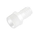 Quickun Plastic Hose Barb Fitting, 1/2" Barb to 1/2" Male Thread White Adapter Union Fitting (Pack of 5)