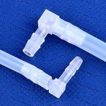 JoyTube Plastic 1/2” Hose ID 90 Degree Elbow Barb Fitting, 6 Pcs Equal Barbed Joint Splicer Mender Adapter Union Adapter for Boat Aquarium