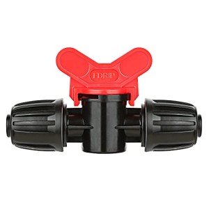 La Farah 10pcs Drip Irrigation Tubing Fittings, In-Line Barbed Switch Valve For 1/2 Inch Drip Tubing(1/2" ID x 0.65" OD), Shut-Off/On Water Flow