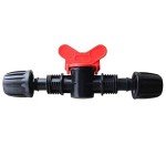 La Farah 10pcs Drip Irrigation Tubing Fittings, In-Line Barbed Switch Valve For 1/2 Inch Drip Tubing(1/2" ID x 0.65" OD), Shut-Off/On Water Flow