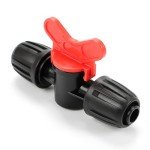 Copadri 12 Pieces 1/2 Inch Drip Irrigation Valve Fittings, 1/2'' Barbed Shut Off Valve for 1/2 Inch Irrigation Tubing (1/2" ID x 0.640" OD) Anti-leak Straight Irrigation Parts for Garden System