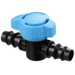 Gardrip Drip Irrigation 1/2" Barbed Valve: 12 Pack in-Line Ball Shut Off Valve 16mm for 1/2 Inch and 5/8 Inch Irrigation Tubing (.570 to .620 ID) for Drip Line Tape System
