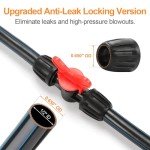 Copadri 12 Pieces 1/2 Inch Drip Irrigation Valve Fittings, 1/2'' Barbed Shut Off Valve for 1/2 Inch Irrigation Tubing (1/2" ID x 0.640" OD) Anti-leak Straight Irrigation Parts for Garden System