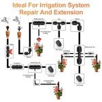 Copadri 12 Pieces 1/2 Inch Drip Irrigation Valve Fittings, 1/2'' Barbed Shut Off Valve for 1/2 Inch Irrigation Tubing (1/2" ID x 0.640" OD) Anti-leak Straight Irrigation Parts for Garden System