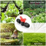 Copadri 12 Pieces 1/2 Inch Drip Irrigation Valve Fittings, 1/2'' Barbed Shut Off Valve for 1/2 Inch Irrigation Tubing (1/2" ID x 0.640" OD) Anti-leak Straight Irrigation Parts for Garden System