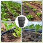 6PCS 1/2 Inch Drip Irrigation Tubing Faucet Adapter 3/4 Inch Female Pipe Thread to 1/2 Inch Drip Irrigation Tubing Adapter 3/4 Inch Faucet Connector Garden Hose Adapter