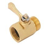 M MINGLE Heavy Duty Brass Garden Hose Shut Off Valve, 3/4 Inch, 2-Pack with 2 Hose Washers