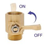M MINGLE Heavy Duty Brass Garden Hose Shut Off Valve, 3/4 Inch, 2-Pack with 2 Hose Washers