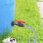 Da by Rain Barrel Spigot Faucet Kit PVC Bulkhead Fitting with Ball Valve and Garden Hose Adapter Barb 16mm(5/8") OD and Stainless Steel Pipe Clamps and Thread Seal Tape(Kit fits 16mm ID hose)