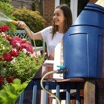 Qitdathn Rain Barrel Spigot PVC Faucet Kit Water Diverter Kit with Bulkhead Fitting, Ball Valve, Garden Hose Barb(16mm) Adapter, Pipe Clamps, Thread Tape, Hole Saw(for 16mm ID Hose)