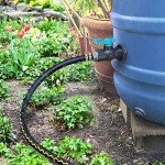 Qitdathn Rain Barrel Spigot PVC Faucet Kit Water Diverter Kit with Bulkhead Fitting, Ball Valve, Garden Hose Barb(16mm) Adapter, Pipe Clamps, Thread Tape, Hole Saw(for 16mm ID Hose)