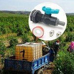 Qitdathn Rain Barrel Spigot PVC Faucet Kit Water Diverter Kit with Bulkhead Fitting, Ball Valve, Garden Hose Barb(16mm) Adapter, Pipe Clamps, Thread Tape, Hole Saw(for 16mm ID Hose)