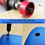 Rain Barrel Spigot Kit with a Hole Saw Include PVC Bulkhead Fitting Ball Valve Thread Seal Tape and Garden Hose Male Threaded Adapter(1" Male) for 1" Female Threaded Connector(1 inch)