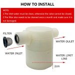 Water Float Valve, Water Level Control Water Tank Traditional Float Valve Upgrade 2 PCS(3/4", side inlet)