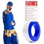 D-NYX 1 Roll 1/2 Inch(W) X 520 Inches(L) Teflon Tape,Water Pipe Sealing Tape,Plumbing Tape,Plumbers Tape,PTFE Tape,Sealing Tape,Sealant Tape,Thread Seal Tape for Shower Head,Duct Tape,White