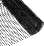 Fencer Wire 16 Gauge Black Vinyl Coated Welded Wire Mesh Size 0.5 inch by 1 inch (2 ft. x 50 ft.)