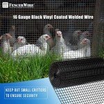 Fencer Wire 14 Gauge Black Vinyl Coated Welded Wire Mesh Size 1 inch by 1 inch (4 ft. x 50 ft.)
