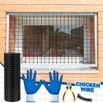 Gisafai Black Hardware Cloth 1"x1" Mesh Size 16 Gauge Welded Chicken Wire Mesh Hot Dip Galvanized Chicken Wire Fencing with Cutting Plier Gloves 100 Cable Ties for Garden Pet(2 x 50 ft)
