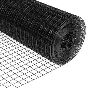 36'' x 100' 1/2inch Hardware Cloth 16 Gauge Black Vinyl Coated Welded Fence Mesh for Home and Garden Fence and Home Improvement Project (36'' x 100')