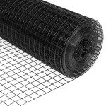 36'' x 100' 1/2inch Hardware Cloth 16 Gauge Black Vinyl Coated Welded Fence Mesh for Home and Garden Fence and Home Improvement Project (36'' x 100')