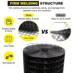 36'' x 100' 1/2inch Hardware Cloth 16 Gauge Black Vinyl Coated Welded Fence Mesh for Home and Garden Fence and Home Improvement Project (36'' x 100')