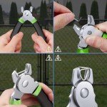 AMWAY Hog Ring Pliers Kit with 300pcs 3/4inch Galvanized Steel Hog Rings, Professional Interior Exterior Decoration Installation Tool for Nailing,Car Cushions,Fences,Pet Cages,Wire Mesh