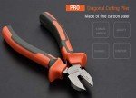 Edward Tools Harden Pro Wire Cutters Diagonal Pliers 6” - Heavy Duty Side Flush Cutters for Wire, Zip Ties, Crafting, Electrical Wire - Fine Carbon Steel - Spring Loaded Ergo Grip Handle (1)