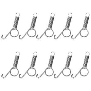 10Pcs Spring Cage Latch Door Spring Latch Hook for Rabbit Cages Metal Finger Spring Latch Hook for Fixing Small Animal, Dog, Cat, Parrot, Guinea Pig, Bunny,Parrot Hedgehog Cage Door